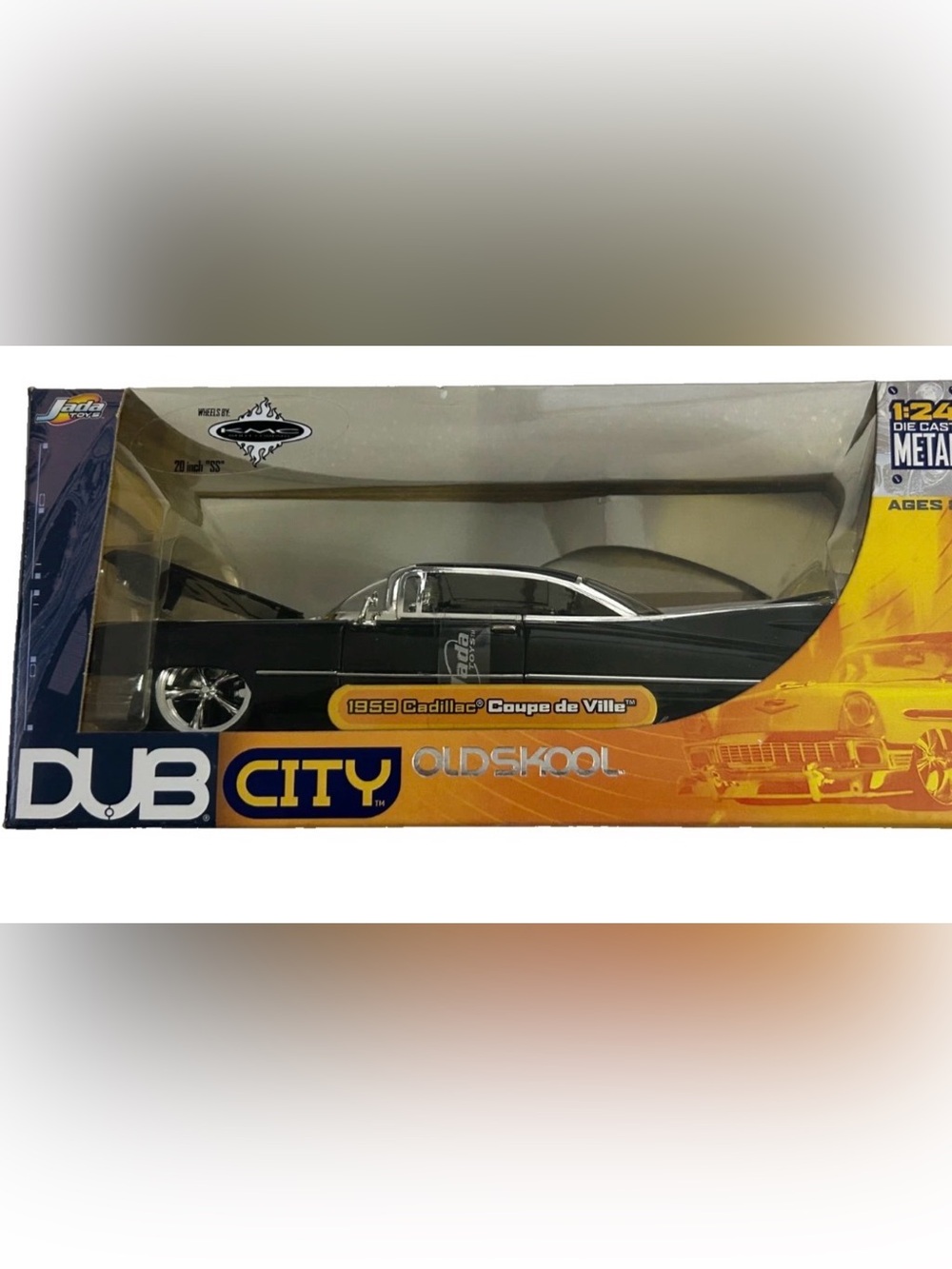 1/24 Jada Dub City Old School 1959 Cadillac Coupe de Ville Black Die-Cast Car